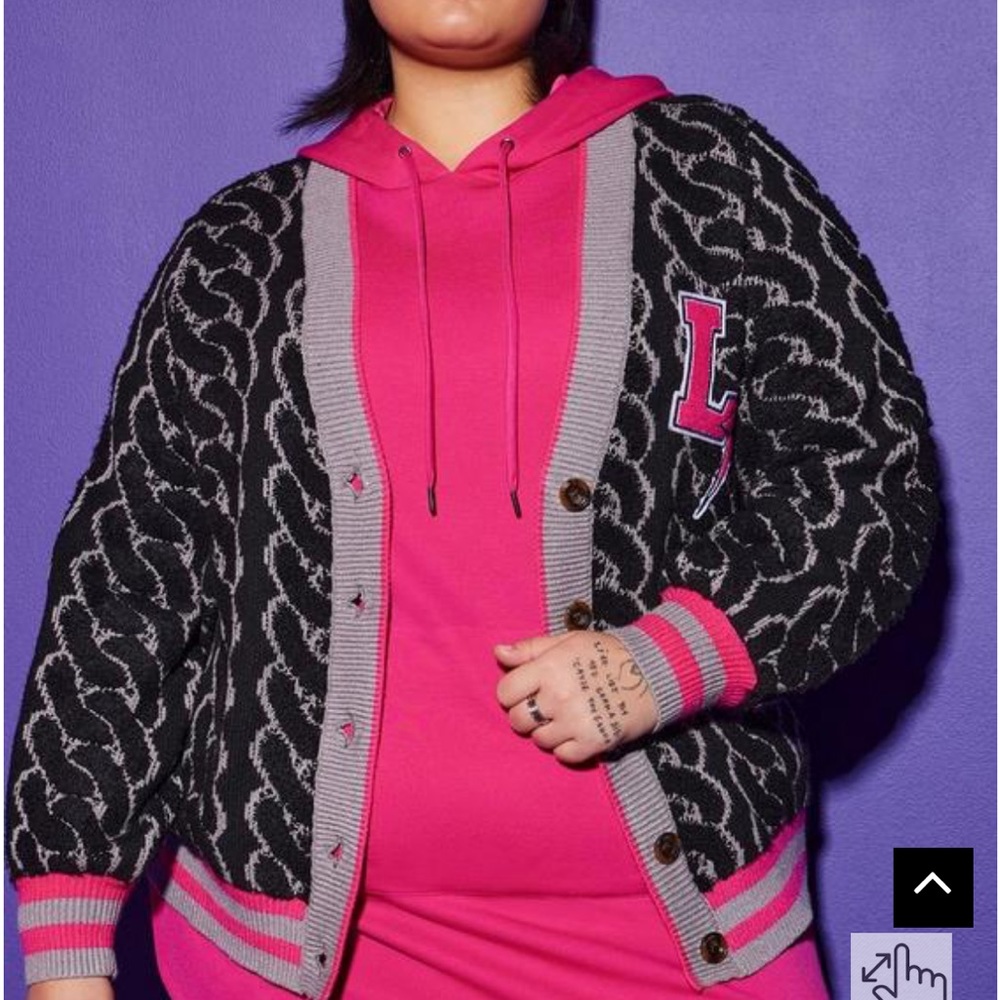NWT, Torrid + Lovesick, Button Front Crop Cardigan, 2X